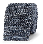 Richard James - 6cm Mélange Knitted Silk and Linen-Blend Tie - Navy