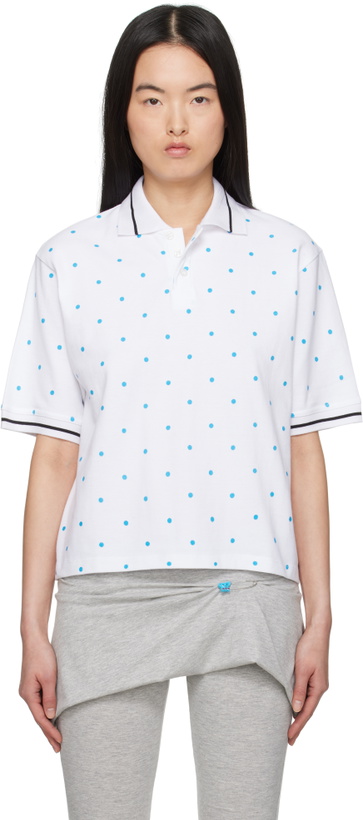 Photo: Ashley Williams White Polka-Dot Polo
