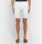 Odyssee - Combes Slim-Fit Stretch-Cotton Twill Shorts - White