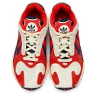 adidas Originals White and Red Yung 1 Sneakers
