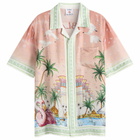 Casablanca Men's Ethereal Cuban Collar Shirt in Pink