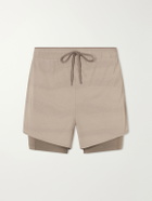 On - Erewhon 2-in-1 Straight-Leg Layered Recycled-Shell Shorts - Brown