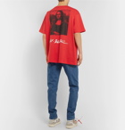 Off-White - Oversized Printed Cotton-Jersey T-Shirt - Men - Red