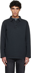A.P.C. Black Long-Sleeve Polo
