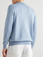 FEDELI - Favonio Slim-Fit Cashmere Half-Zip Sweater - Blue