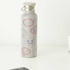 Collina Strada Women's Rhinestone Water Bottle in Rainbow Smiley Face