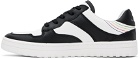 PS by Paul Smith White & Black Leather Liston Sneakers