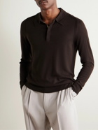 Paul Smith - Slim-Fit Merino Wool Polo Shirt - Brown