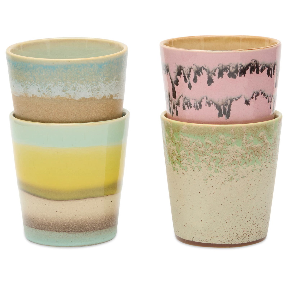 HKliving Coffee Mugs - Set of 4 in Pop Art 