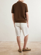 Sunspel - Ribbed Cotton Polo-Shirt - Brown