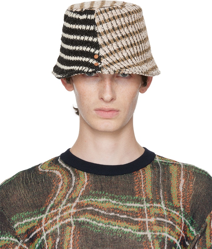 Photo: Andersson Bell Beige Contrast Knit Bucket Hat