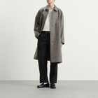 Kaptain Sunshine Men's Cotton Mock Twist Umbrella Coat in Charcoal