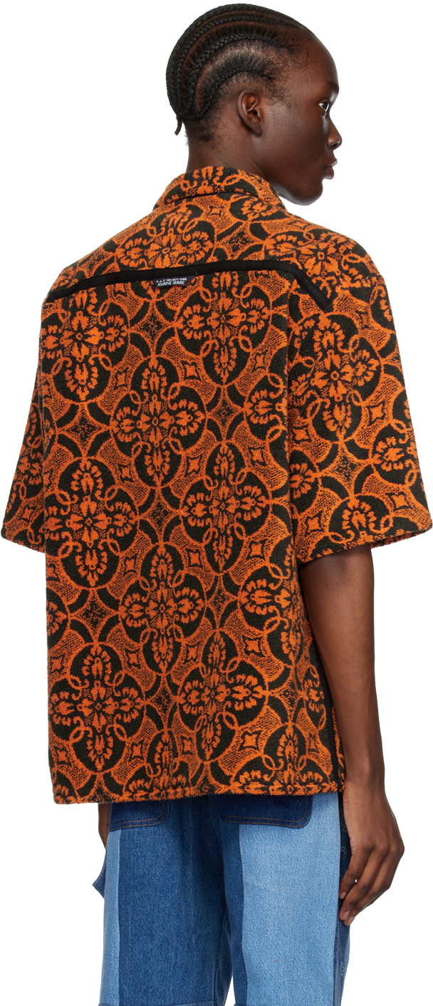 Marine Serre Orange & Black Towels Shirt