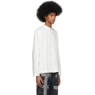 Homme Plisse Issey Miyake White Banded Jersey Shirt