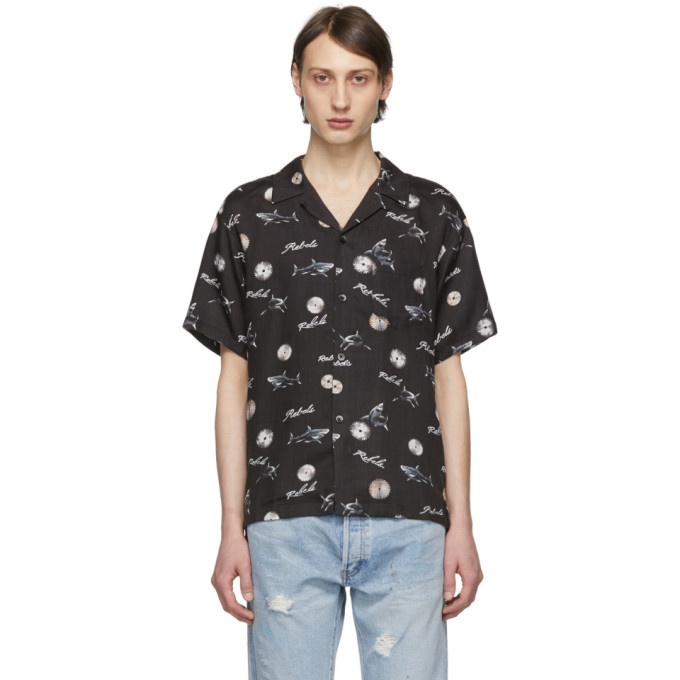 Photo: John Elliott Black Sawblade Bowling Short Sleeve Shirt