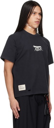 Song for the Mute Black Birkenstock Edition 'The Rebel' Distressed T-shirt