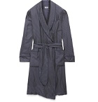 Paul Stuart - Piped Puppytooth Cashmere Robe - Blue