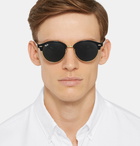 Ray-Ban - Clubmaster Round-Frame Acetate and Gold-Tone Polarised Sunglasses - Black