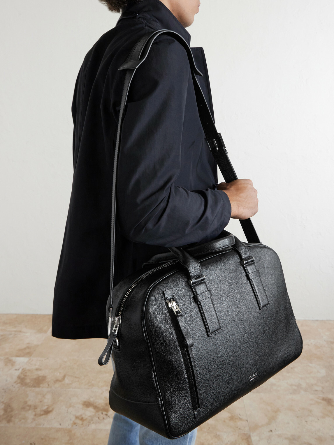 TOM FORD - Victor Full-Grain Leather Weekend Bag