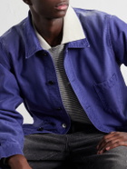 Auralee - Garment-Dyed Cotton-Moleskin Blouson Jacket - Blue