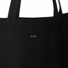 A.P.C. Men's x JJJJound Hotel Souvenirs Cabas Tote Bag in Black 