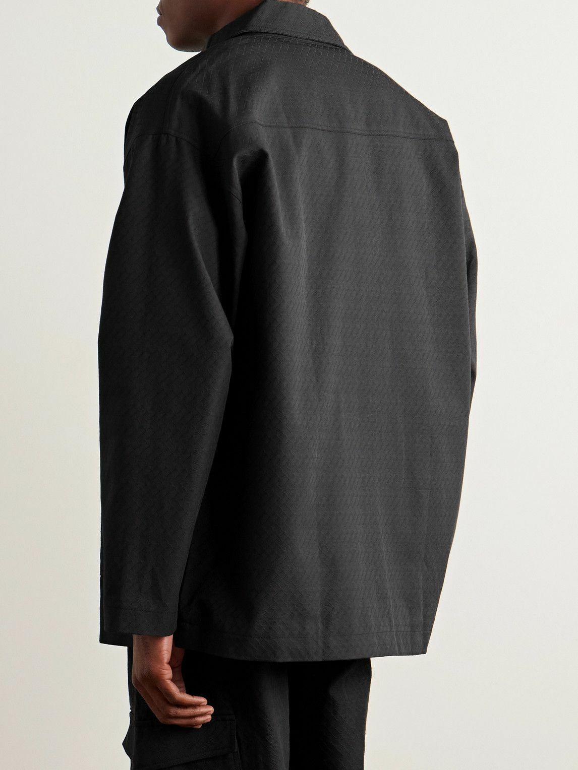 MANAAKI - Raranga Cotton-Twill Jacket - Black