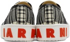 Marni Black & White Wool Tartan Sneakers