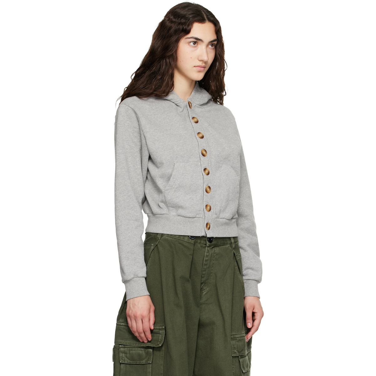 ABRA Gray Cardigan Hoodie