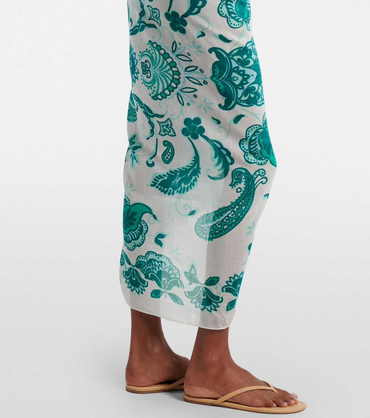 Heidi Klein Kos paisley cotton and silk beach cover-up