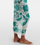 Heidi Klein Kos paisley cotton and silk beach cover-up