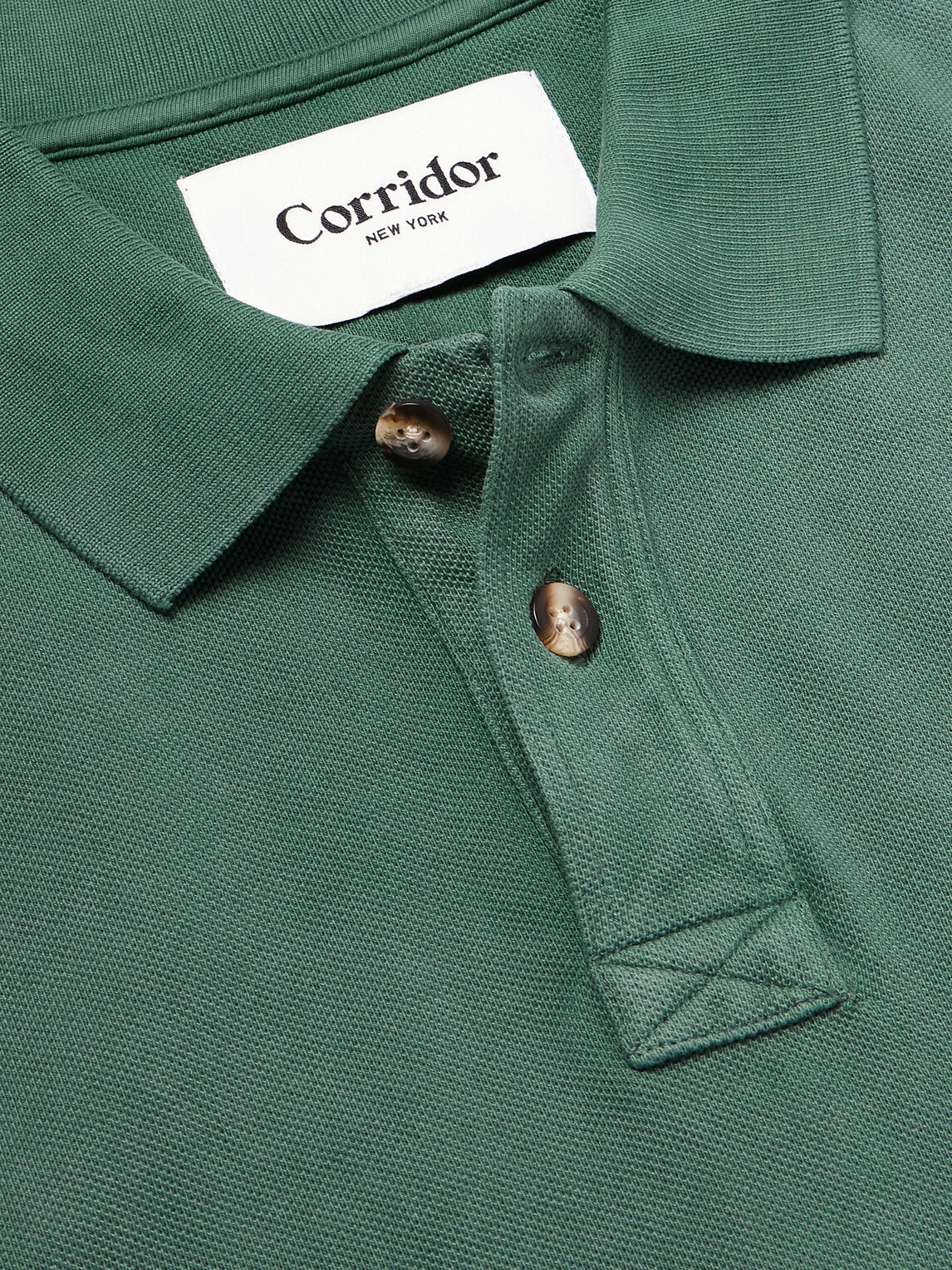 Corridor - Garment-Dyed Cotton-Piqué Polo Shirt - Green