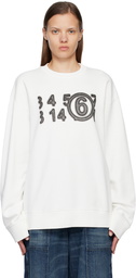 MM6 Maison Margiela White Zoom Sweatshirt