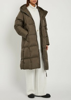 Varley Katya Hooded Padded Nylon Coat Olive