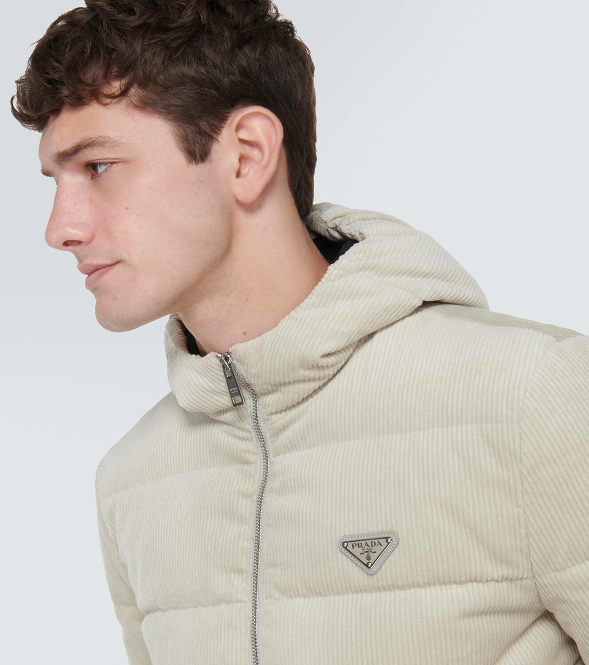 Prada Cropped cotton corduroy down jacket Prada