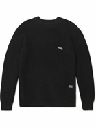 Abc. 123. - Logo-Embroidered Ribbed Cotton Sweater - Black