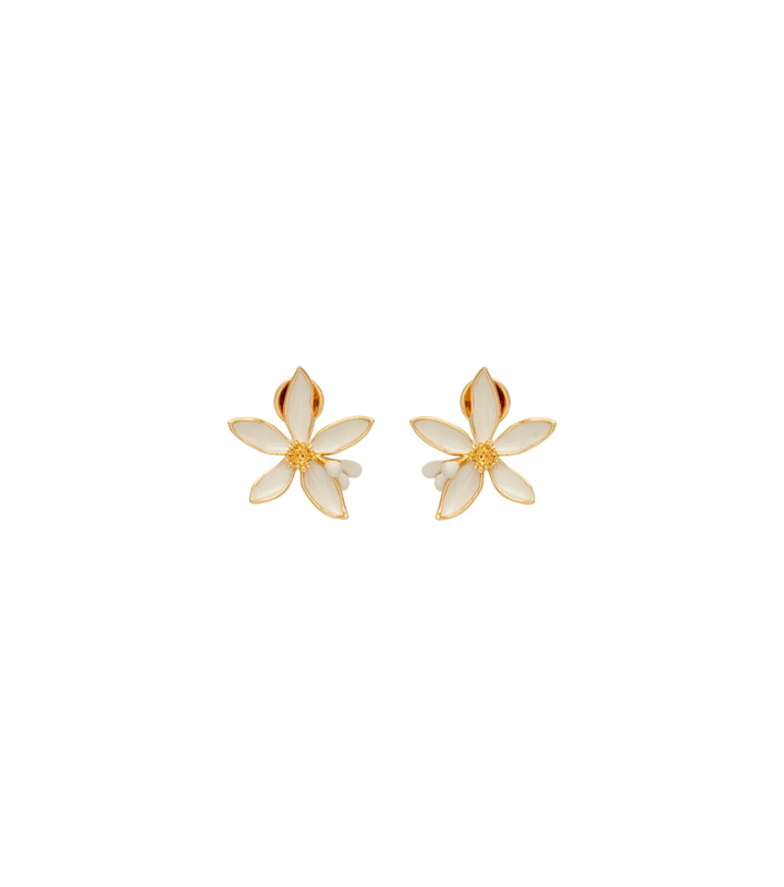 Photo: Oscar de la Renta Orange Blossom enamel earrings