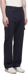 Missoni Navy Cotton Long Trousers