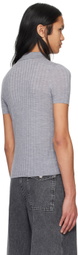 Dion Lee Gray Button Polo