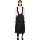 Comme des Garcons Comme des Garcons Black Jacquard Asymmetric Shoulder Strap Skirt