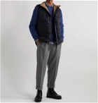 Barbour White Label - Chester Tapered Pleated Mélange Wool-Blend Felt Trousers - Gray
