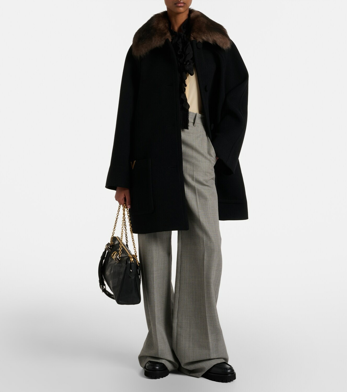 Valentino Garavani VLogo leather platform loafers