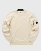 C.P. Company Diagonal Raised Fleece Sweatshirts   Crewneck Beige - Mens - Sweatshirts