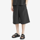 Alexander McQueen Men's Jacquard Skull Shorts in Black/Black