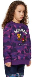 BAPE Kids Purple Baby Milo Camp Sweatshirt