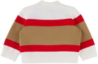 Burberry Baby Off-White Striped Three-Piece Set