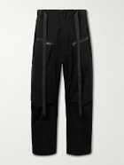 ACRONYM - Straight-Leg Webbing-Trimmed Schoeller® Dryskin™ Cargo Trousers - Black