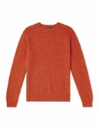 Drake's - Brushed Shetland Wool Sweater - Orange