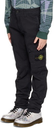 Stone Island Junior Kids Black Patch Cargo Pants