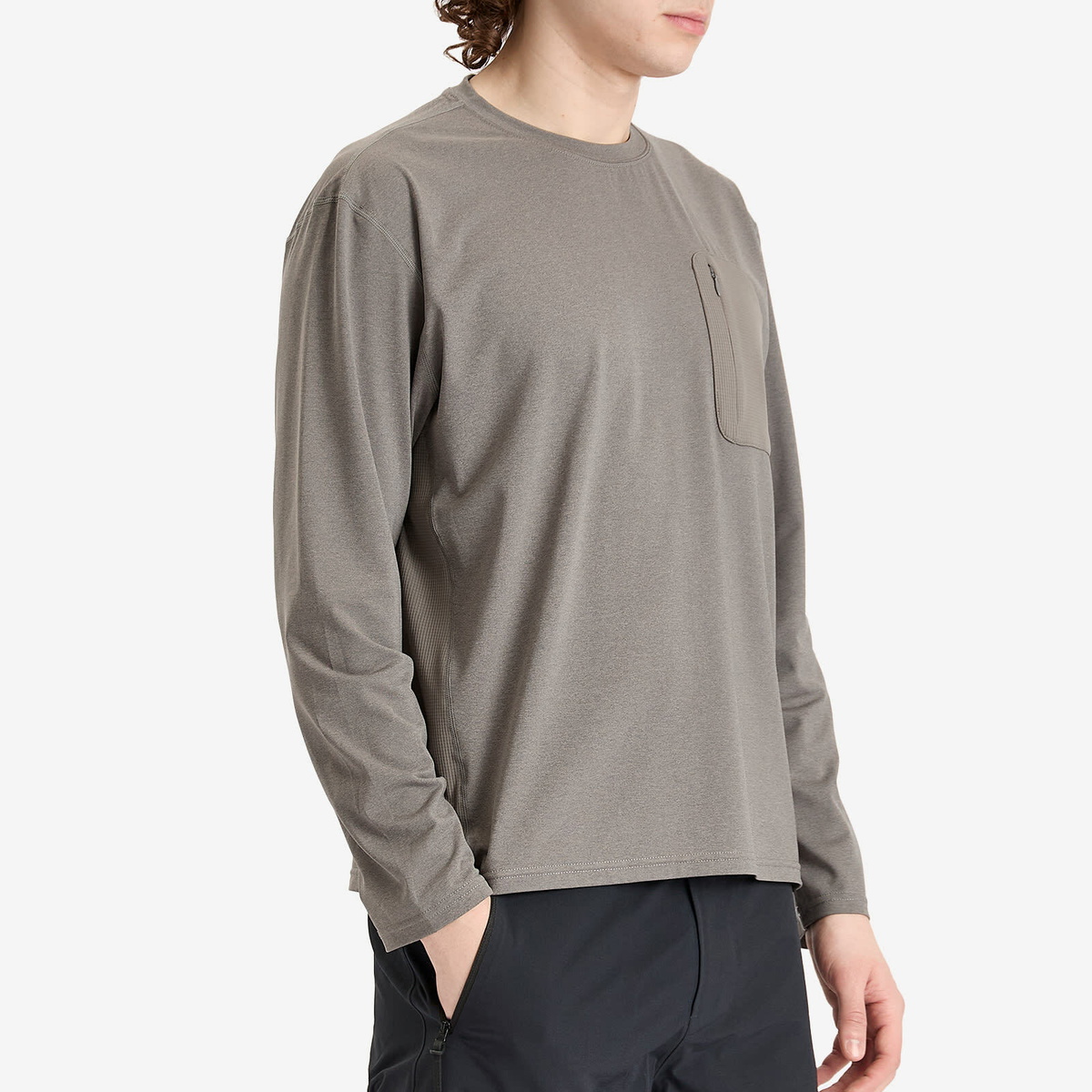 Hiking Patrol Men's Long Sleeve T-Shirt in Grey