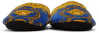 Versace Blue & Gold I Love Barocco Slippers